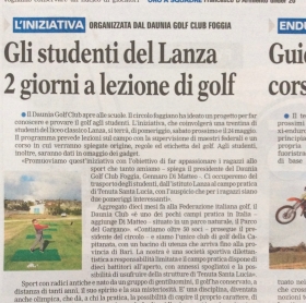 IL DAUNIA GOLF CLUB E L'ISTITUTO CLASSICO LANZA DI FOGGIA - dauniagolfclubssd